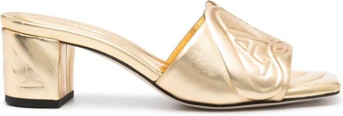 Alexander McQueen 55mm leather sandals Gold