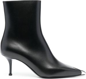 Alexander McQueen 70mm leather ankle boots Black