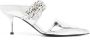 Alexander McQueen 70mm leather chain-link mules Silver - Thumbnail 1