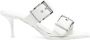 Alexander McQueen 75mm leather buckled mules White - Thumbnail 1