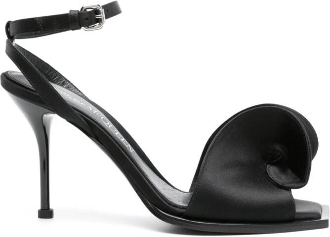 Alexander McQueen 75mm satin sandals Black