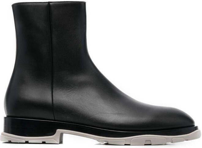 Alexander McQueen ankle-length leather boots Black