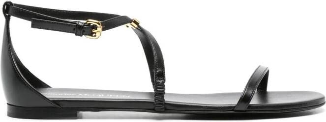 Alexander McQueen ankle-strap leather sandals Black
