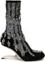 Alexander McQueen Arc crystal-embellished 75mm boots Black - Thumbnail 1
