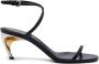 Alexander McQueen Armadillo 65mm metal-bar sandals Black - Thumbnail 1