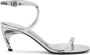Alexander McQueen Armadillo 65mm metal-bar sandals Silver - Thumbnail 1