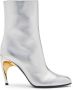 Alexander McQueen Armadillo 95mm leather ankle boots Silver - Thumbnail 1