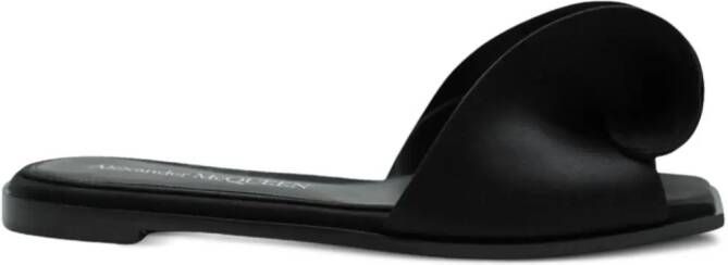 Alexander McQueen asymmetric detail flat sandals Black