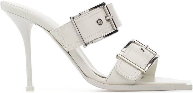 Alexander McQueen buckle-detail 100mm sandals White