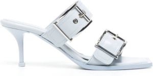 Alexander McQueen buckle-detail 60mm sandals Blue
