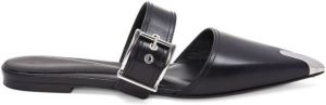 Alexander McQueen buckle-detail leather pumps Black