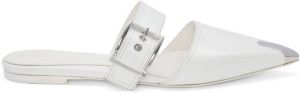 Alexander McQueen buckle-detail leather pumps White