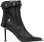 Alexander McQueen buckle-fastening leather ankle boots Black - Thumbnail 1
