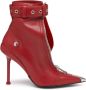 Alexander McQueen buckle-fastening leather ankle boots Red - Thumbnail 1