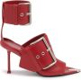 Alexander McQueen buckle-strap leather sandals Red - Thumbnail 1