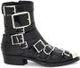 Alexander McQueen buckled patent ankle boots Black - Thumbnail 1