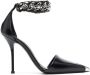 Alexander McQueen Punk Pumps Leather Black Silver - Thumbnail 1