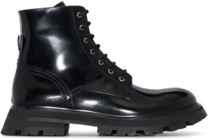 Alexander McQueen combat ankle boots Black