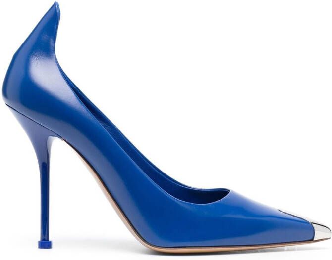 Alexander McQueen contrast-toecap leather pumps Blue