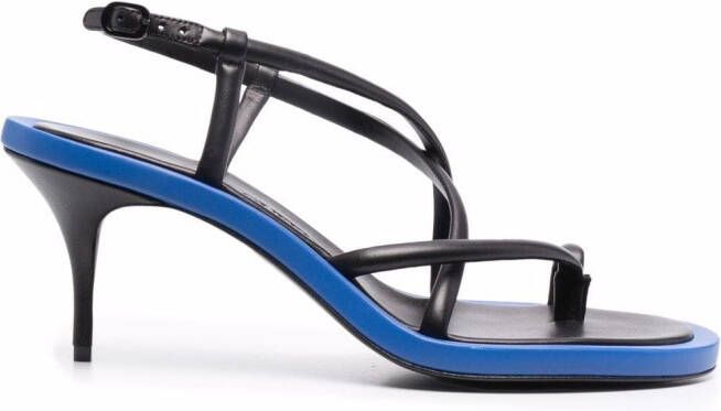 Alexander McQueen contrasting-edge strappy sandals Black