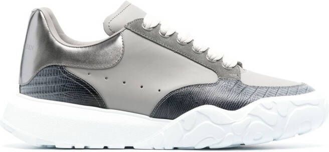 Alexander McQueen Court Trainers Leather Grey