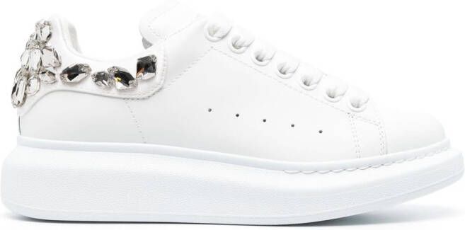 Alexander McQueen crystal-detail lace-up sneakers White