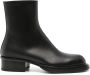 Alexander McQueen Cuban Stack leather boots Black - Thumbnail 1