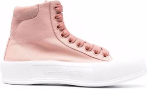 Alexander McQueen Deck high-top leather sneakers Pink
