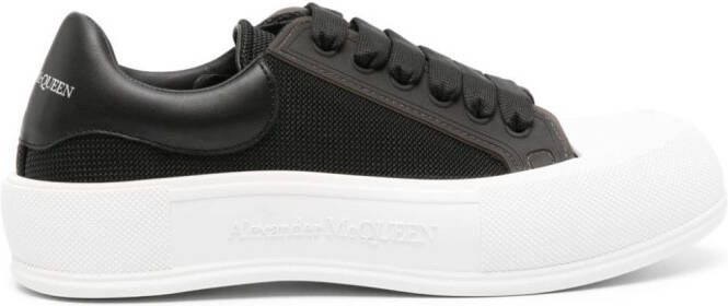 Alexander McQueen Deck Plimsole canvas sneakers Black