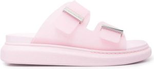 Alexander McQueen double-strap flat slides Pink