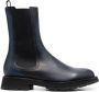 Alexander McQueen elasticated leather boots Blue - Thumbnail 1