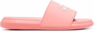 Alexander McQueen embossed-print slides Pink