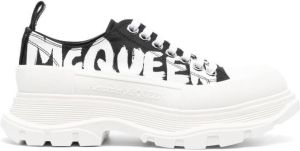 Alexander McQueen Graffiti-print low-top sneakers Black