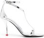 Alexander McQueen Harness 90mm mirrored sandals Silver - Thumbnail 1