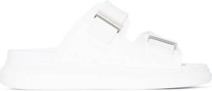 Alexander McQueen Hybrid flatform slide sandals White