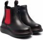 Alexander McQueen Kids contrasting-panel ankle boots Black - Thumbnail 1