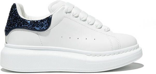 Alexander McQueen Kids glitter Oversized low-top sneakers White