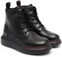 Alexander McQueen Kids lace-up leather ankle boots Black - Thumbnail 1