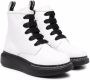 Alexander McQueen Kids lace-up leather boots White - Thumbnail 1