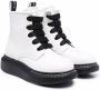 Alexander McQueen Kids lace-up leather boots White - Thumbnail 1