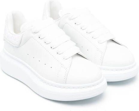 Alexander McQueen Kids Oversized lace-up sneakers White