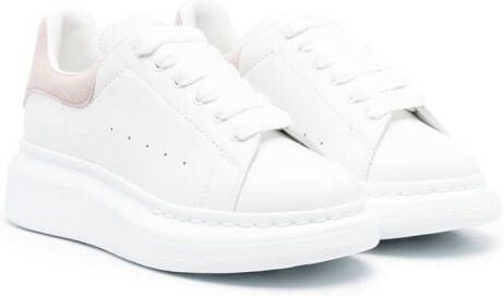 Alexander McQueen Kids Oversized leather sneakers 9182 WHITE PATCHOULI