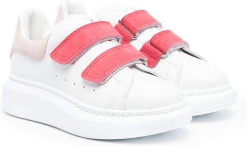 Alexander McQueen Kids Oversized touch-strap sneakers Neutrals