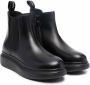 Alexander McQueen Kids slip-on leather boots Black - Thumbnail 1