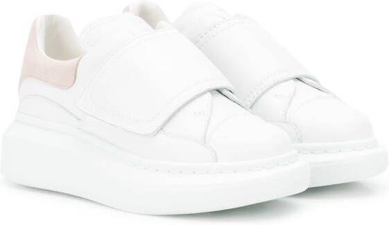 Alexander McQueen Kids touch-strap extended sole sneakers White