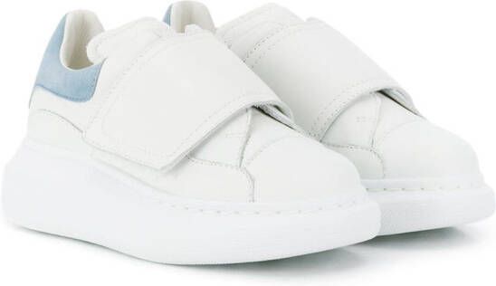 Alexander McQueen Kids touch-strap extended sole sneakers White