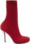 Alexander McQueen Knit 90mm boots Red - Thumbnail 1
