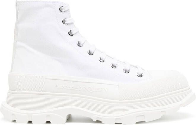 Alexander McQueen lace-up ankle boots White