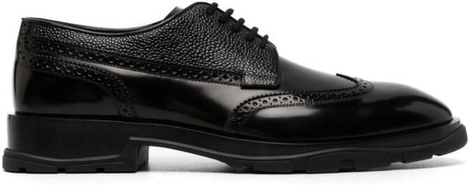 Alexander McQueen lace-up leather brogues Black
