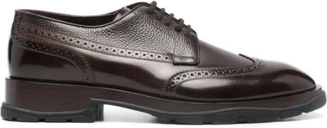Alexander McQueen lace-up leather brogues Brown